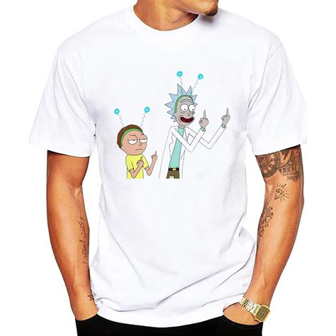Rick And Morty T Shirts Cool Middle Finger Design Teevonie T Shirts