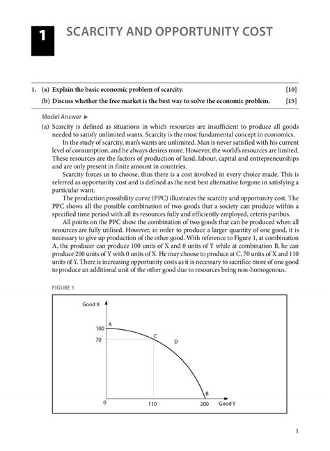 A Level Economics Model Essays In Microeconomics Cpd Singapore