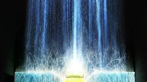 Teamlab Created A Simulation Of A Waterfall Cascading On A Satellite In