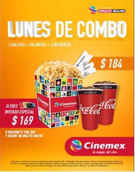 Cinemex Combo Lunes Entradas Refrescos Palomitas Promodescuentos Com