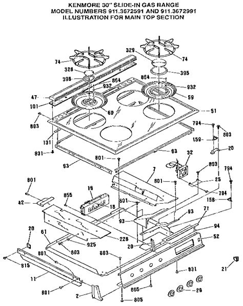 Kenmore Gas Oven Parts Diagram