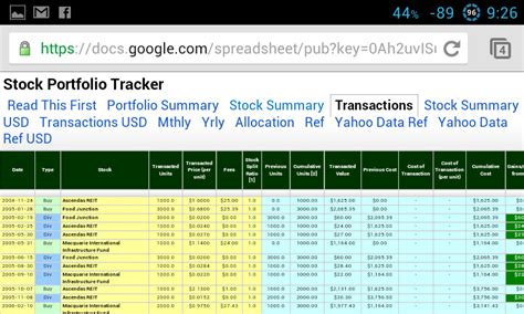 Best Free Stock Portfolio Tracking Spreadsheet Software