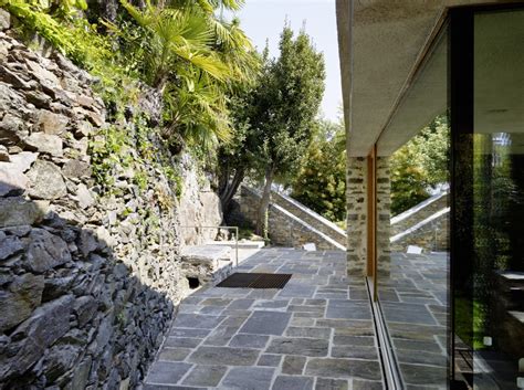 Modern Stone House With Terraced Garden Overlooking Lake Maggiore In