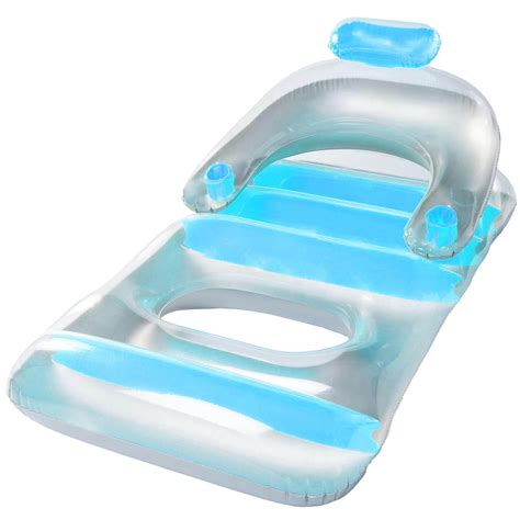 swimline swimming pool adult inflatable lounger floating lounge chair pink or blue walmart