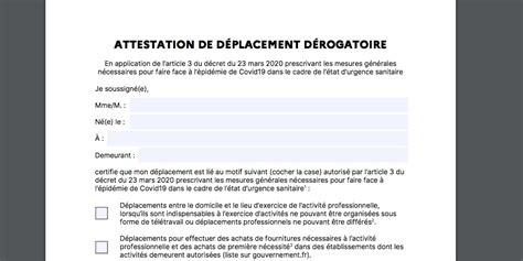 La suite, elle, est incertaine. Confinement en France : les attestations de déplacement ...