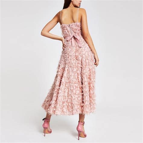 River Island Forever Unique Light Pink Textured Maxi Dress Blush Pink