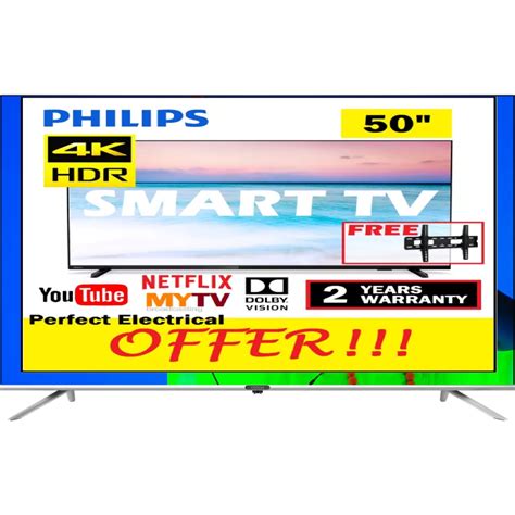 Philips 50put6604 50 Inch 4k Uhd Hdr Smart Led Tv Built In Dvb T2 Digital Tuner Shopee Malaysia