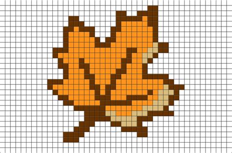 Autumn Leaf Pixel Art Pixel Art Pixel Art Grid Easy Pixel Art