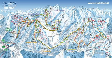 Bergfex Piste Map Claviere Panoramic Map Claviere Map Claviere