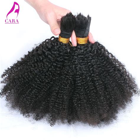 Afro Kinky Bulk Hair For Braiding 3pcslot 7a Afro Kinky Curly Virgin