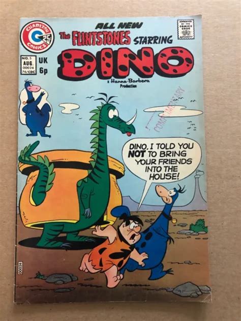 Vintage Flintstones Starring Dino Hanna Barbera Comic Book 5 August