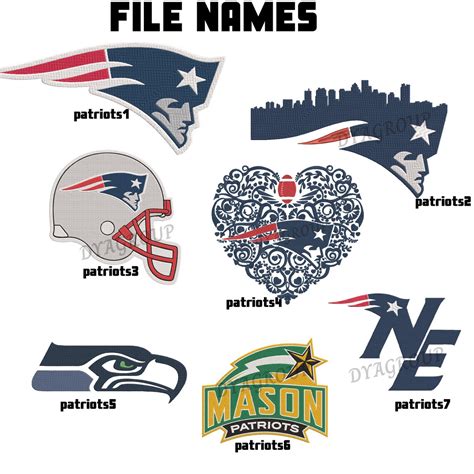 Nfl Logo Embroidery Machine American Football Digital Etsy