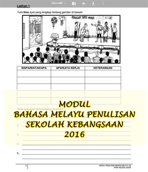 Format soalan upsr bahasa melayu 2016. Bahasa Melayu UPSR 2016 | Penulisan UPSR Modul 2016 PPMP JOHOR