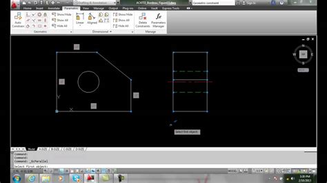 Autocad Ii 22 9 Parallel And Perpendicular Constraints Youtube