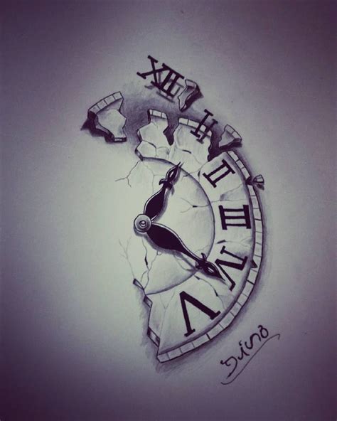 Broken Clock Tattoo