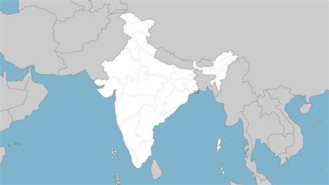 Printable Outline Map Of India With States India Maps Static And