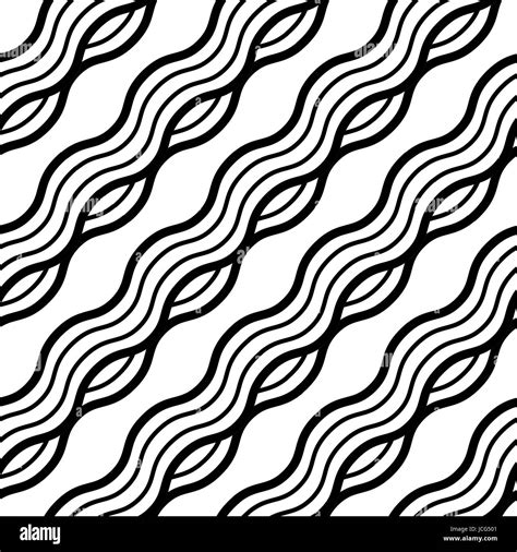 Wavy Lines Seamless Background Modern Geometric Background Vector