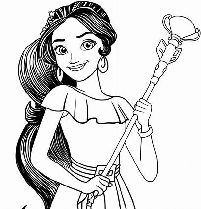 Elena Avalor Coloring Pages Drawing Printable Face