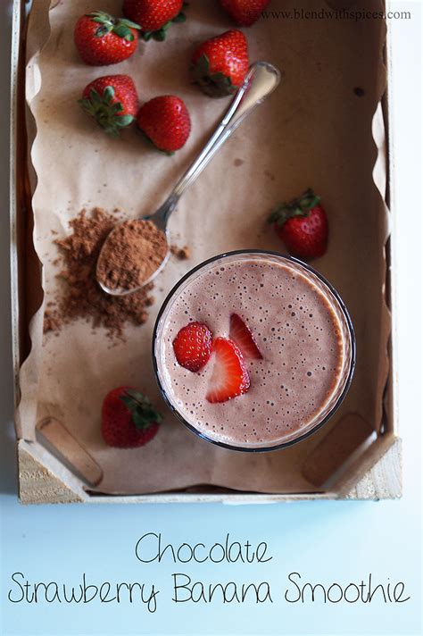 Chocolate Strawberry Banana Smoothie Recipe Healthy Smoothie Recipes