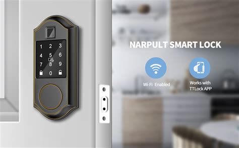 Narpult Fingerprint Smart Lock Keyless Entry Door Lock Electronic