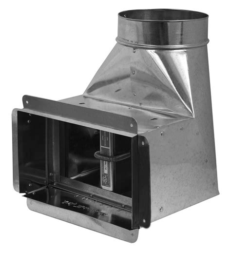 90 Angle Boot With Extension Fire Damper And Flange Gray Metal South