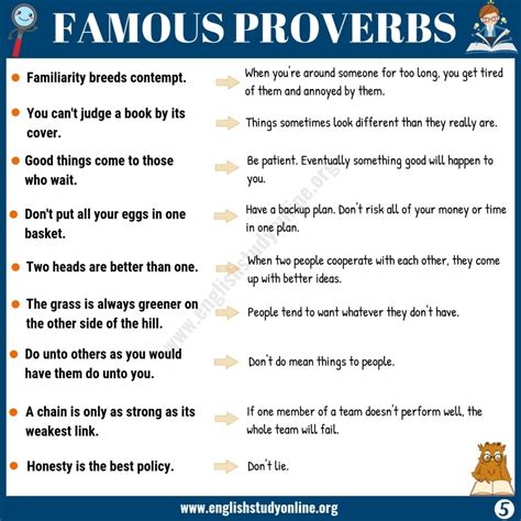 45 Famous Proverbs With Meaning For Esl Learners English Study Online