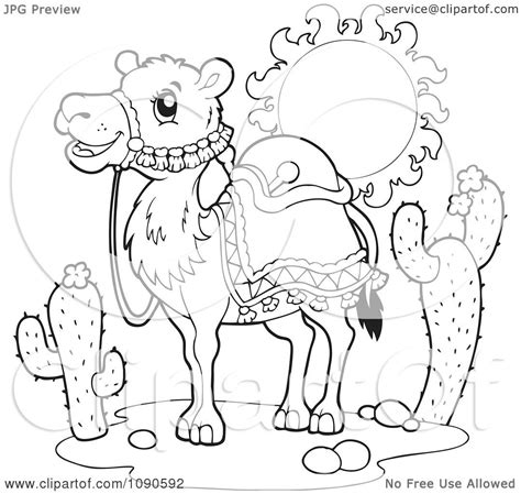 Pikbest has 573523 background desert design images templates for free. Clipart Coloring Page Outline Of A Saddled Desert Camel ...