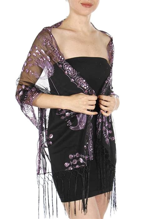 Buy Shawl For Evening Dresses Sequin Wrap Beaded Shawl Silver Shawl
