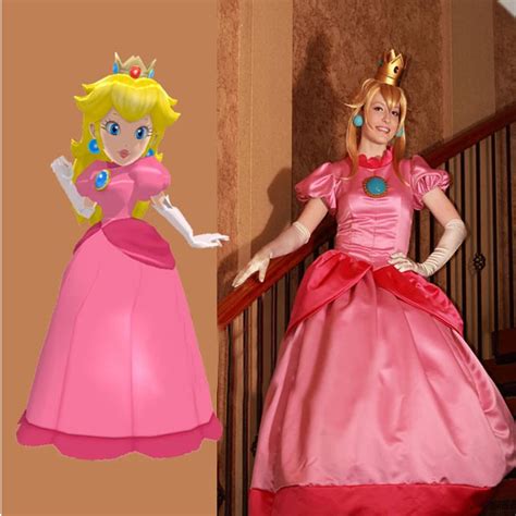 Super Fancy Mario Bros Princess Peach Cosplay Costume Custom Made