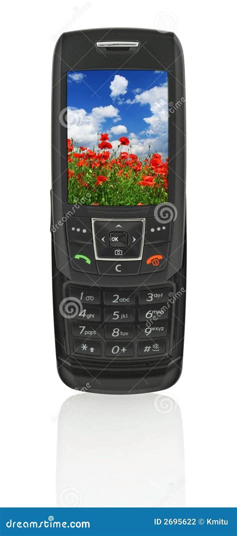 Mobile Phone With Landscape Stock Photo Image Of Idyllic Garden 2695622
