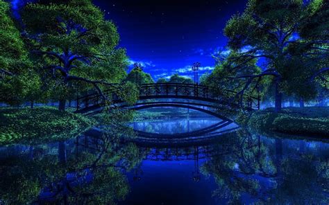 Bridge Reflection At Night Hd Wallpaper Background Image 1920x1200