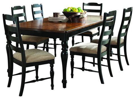 Add transitional style with my 7 piece counter height set. Homelegance McKean 7-Piece Dining Room Set in Black and ...