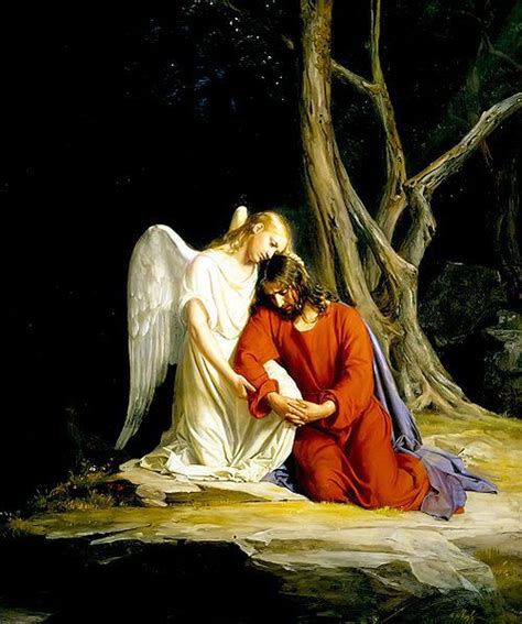 Jesus In The Garden Of Gethsemane Bible Story Angel