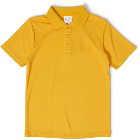 Brilliant Basics Kids Plain Polo School Shirt Gold Big W