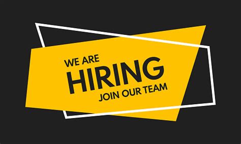 We Are Hiring Join Our Team Flat Vector Poster Or Banner Illustration