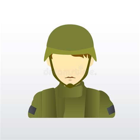 Icono Del Avatar Del Soldado Stock De Ilustración Ilustración De