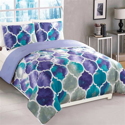 Emmi 2 Piece Twin Comforter Set In Purpleteal Bed Bath And Beyond 60