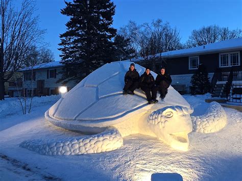 Every Winter These 3 Brothers Create Stunning Snow Sculptures In Their