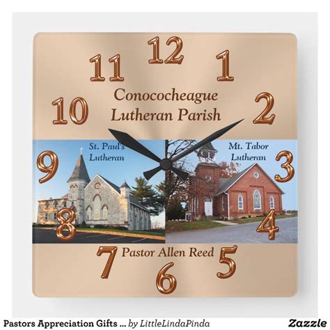 Pastors Appreciation Ts With Photo And Text Square Wall Clock Wall