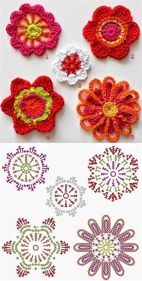 Patrones De Flores En Crochet Ll Flores A Crochet Flores De