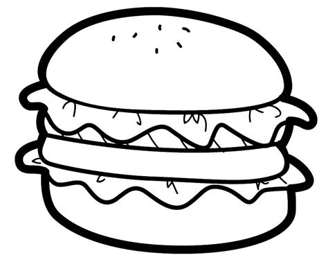 Desenhos de Hambúrguer para colorir Bora Colorir