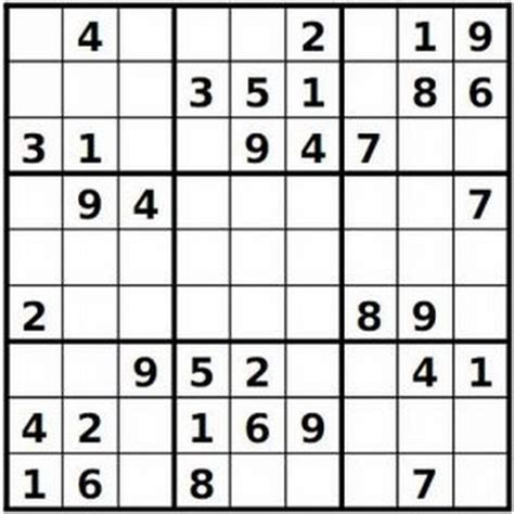 Puzzles every day for your desktop, tablet, phone or to print. PRINTABLE SUDOKU
