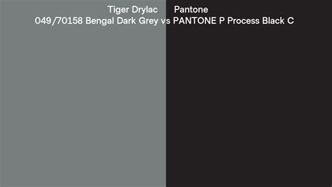 Tiger Drylac 049 70158 Bengal Dark Grey Vs Pantone P Process Black C