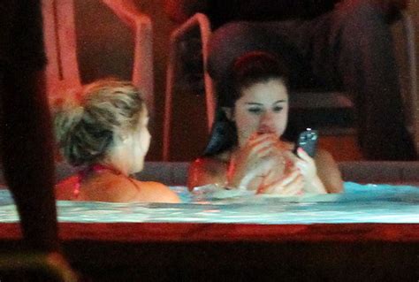 Vanessa Selena And Ashley Film A Hot Tub Scene Zimbio
