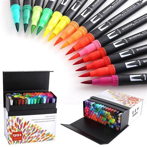 Colors Dual Tip Brush Pens Art Markers