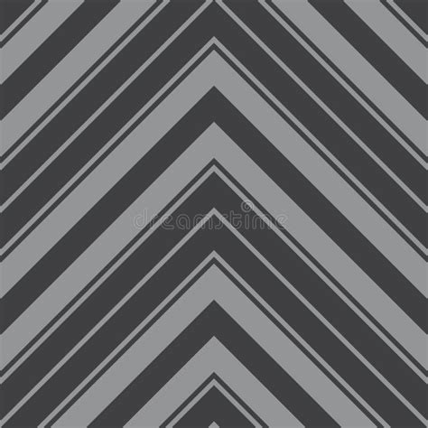Grey Chevron Diagonal Stripes Seamless Pattern Background Stock Vector