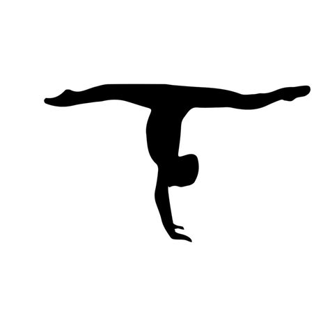 Nd118 Gymnast Doing Split Handstand Decal Sticker 55 Inches By 32