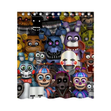 Buy Sfm Fnaf Animatronics Home Curtains Cool Pictures For Bathroom