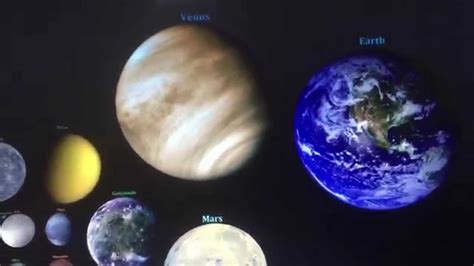 Solar System Celestial Bodies Size Comparison Youtube