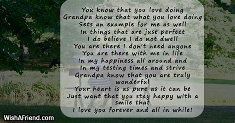 You Know That You Love Doing Poem For Grandpa
